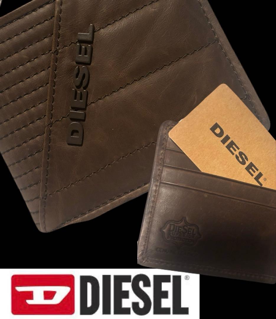 【未使用】DIESEL ディーゼル 本革二つ折り財布
