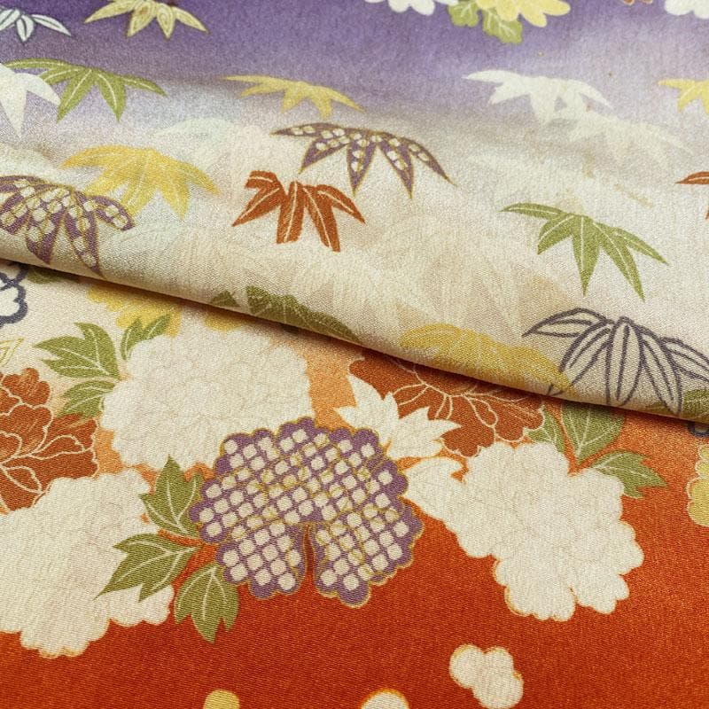 511ag30◎七五三 三歳 女の子 アンティーク着物&被布&長襦袢 紫◎