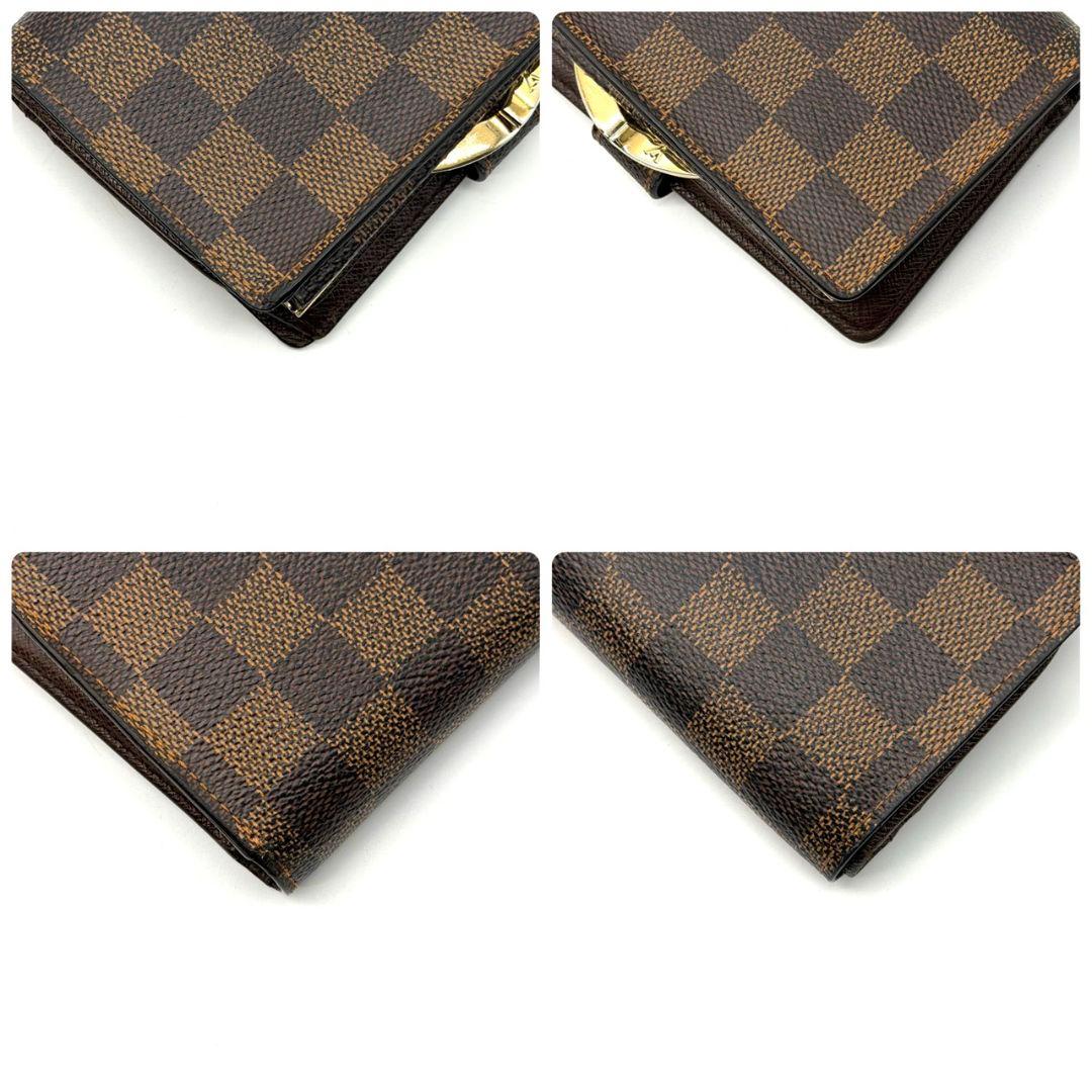 良品 ルイヴィトン ダミエ エベヌ ポルトフォイユ ヴィエノワ 財布 がま口