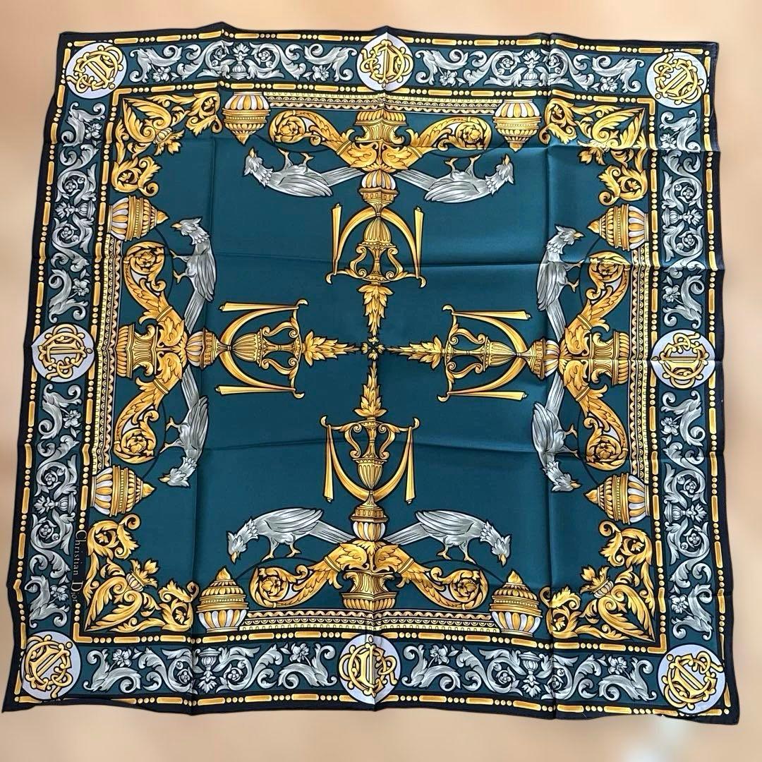 Christian Dior クリスチャンディオール シルク 大判 スカーフ