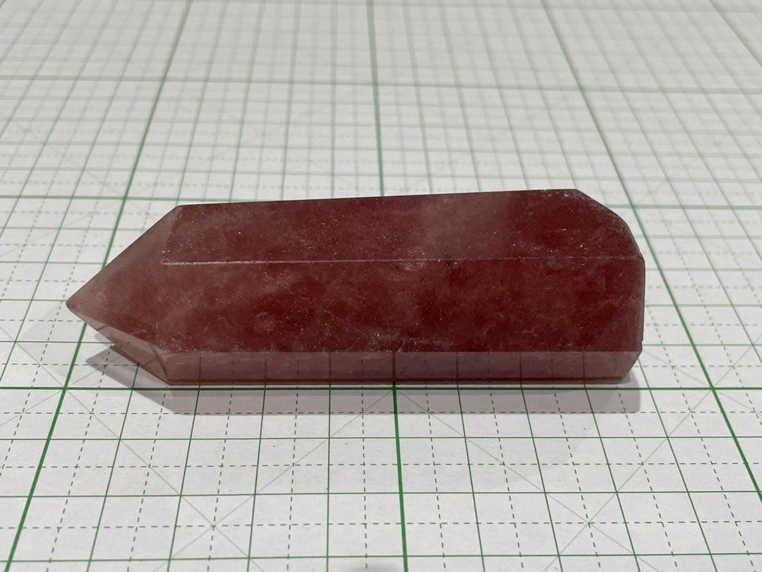 ①ピンクエピドート入り水晶(ポイント)