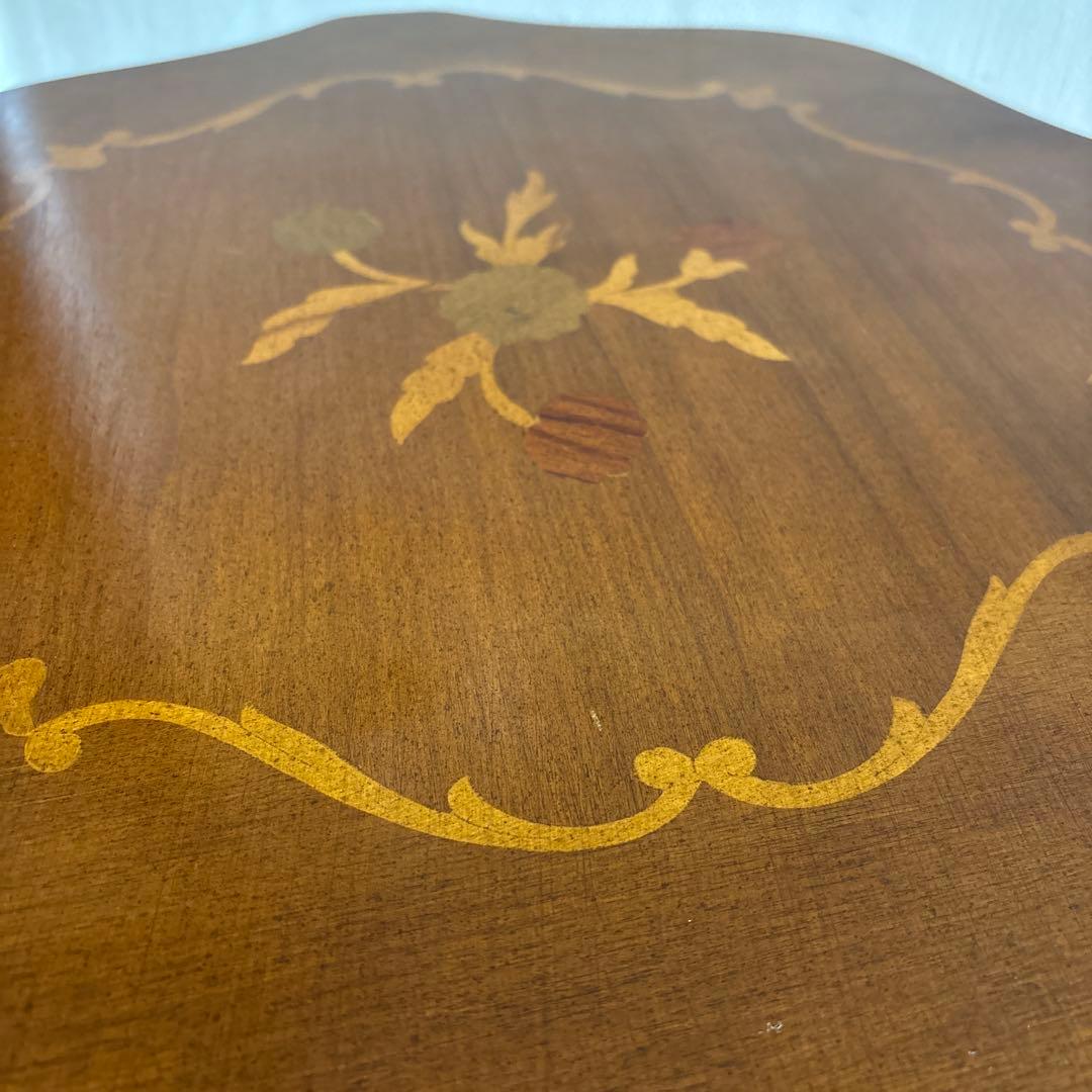 イタリア製　象嵌　コーヒーテーブル　花台　アンティーク　カフェテーブル