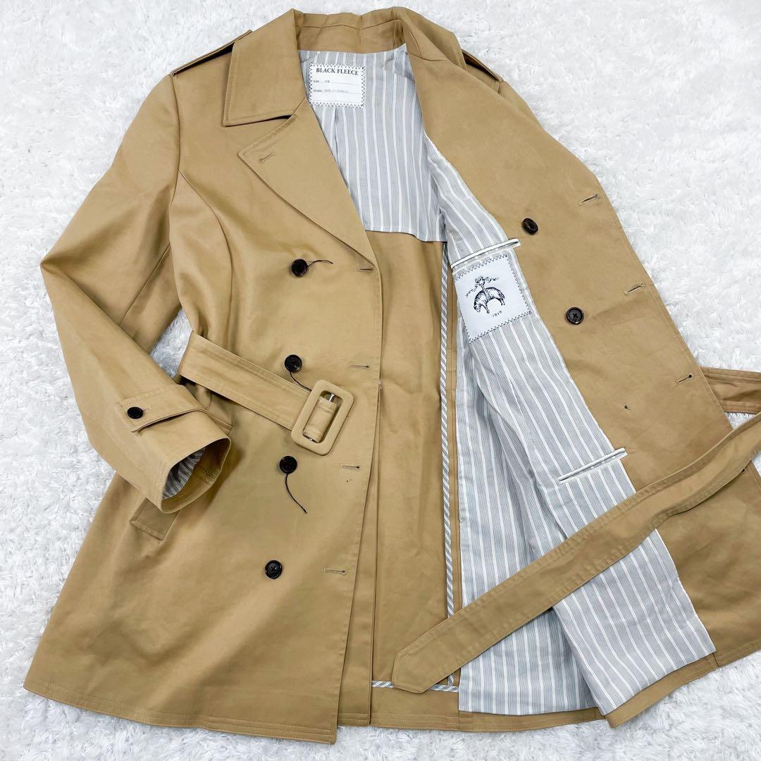 ☆☆☆ブラックフリース トレンチコート メンズ ベルト ロングコート