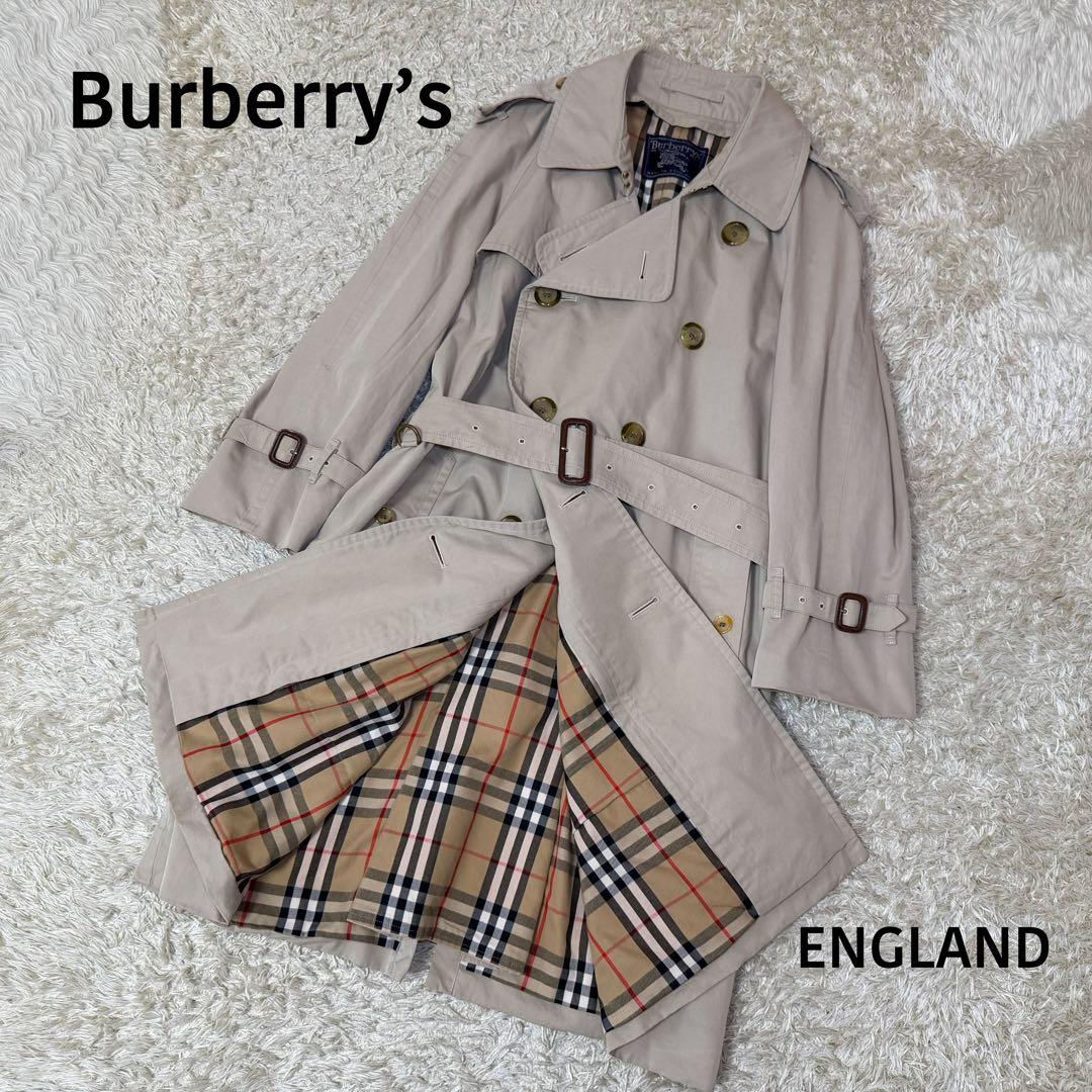 ☆良品☆バーバリー　トレンチコート　ダブル　イングランド　ベージュ　44S