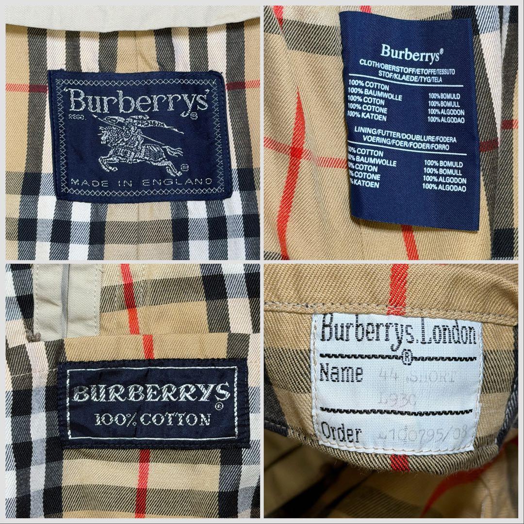 ☆良品☆バーバリー　トレンチコート　ダブル　イングランド　ベージュ　44S