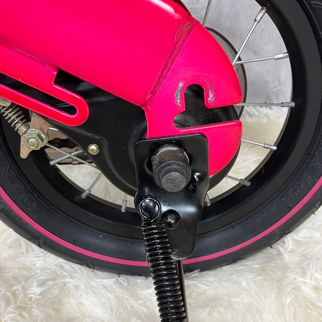 【極美品】へんしんバイク 12インチ ピンク スタンド付
