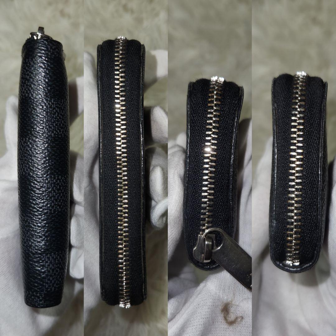 美品 ルイヴィトン ダミエ グラフィット ジッピー パース MI2104