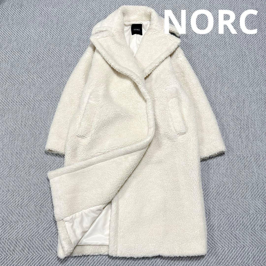 美品✨️ノーク ボアチェスターコート テディコート オーバーサイズ アイボリー