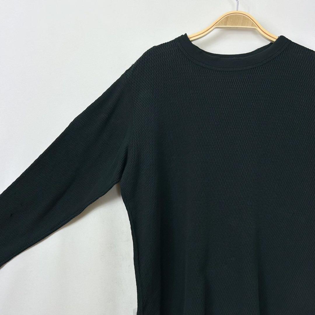 80s 米軍 コットン ブラック サーマル ミリタリー アンダーシャツ S129