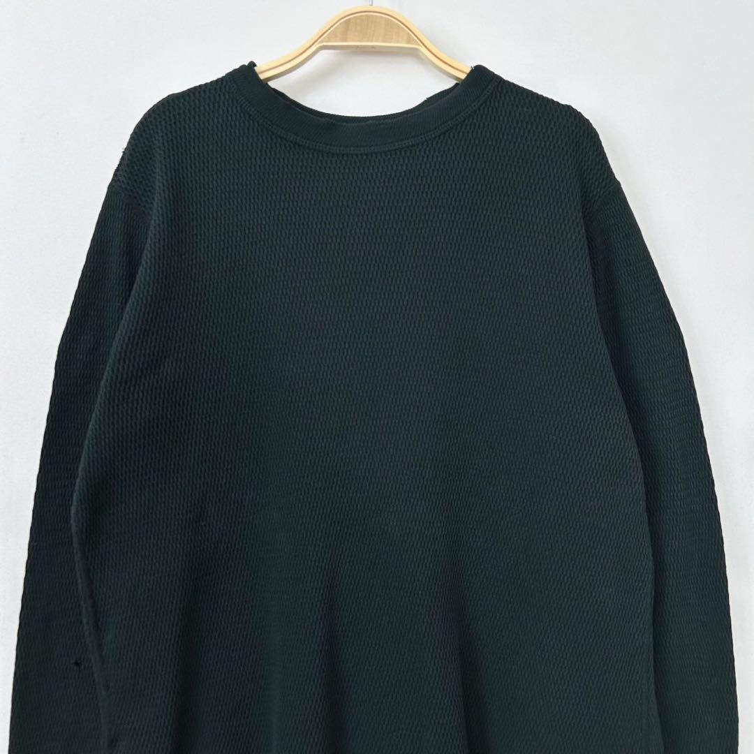 80s 米軍 コットン ブラック サーマル ミリタリー アンダーシャツ S129