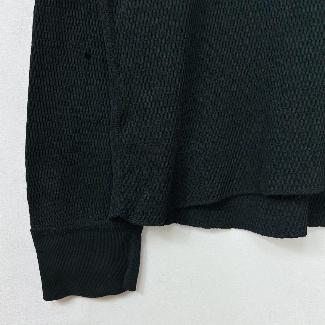 80s 米軍 コットン ブラック サーマル ミリタリー アンダーシャツ S129