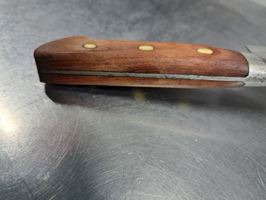 正元　牛刀 約27cm 鋼製 木製ハンドル