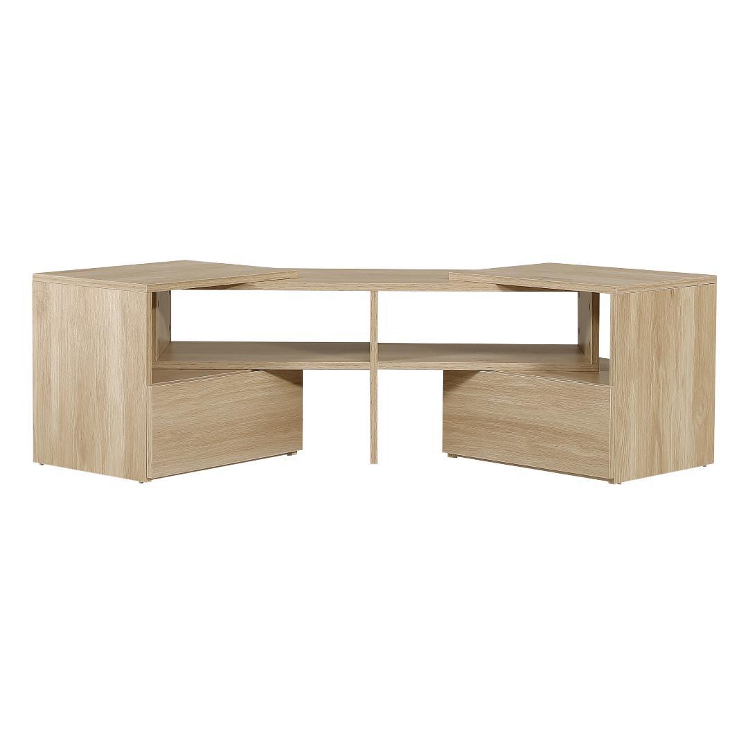 テレビ台　幅は93~172cm伸縮可能　引き出し付き　大容量　NATURAL