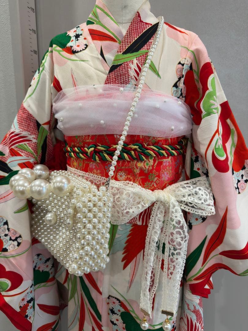 七五三　レトロ　アンティーク　正絹　着物フルセット　女の子