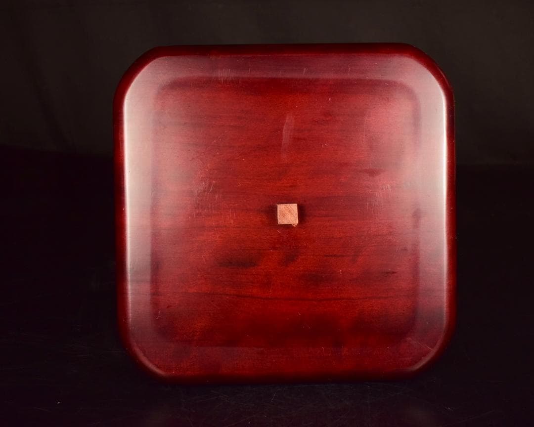 鶴吉作 象牙風花入 銅筒 鶴蒔絵 鶴松 金蒔絵 花器 唐木台付 細密工芸