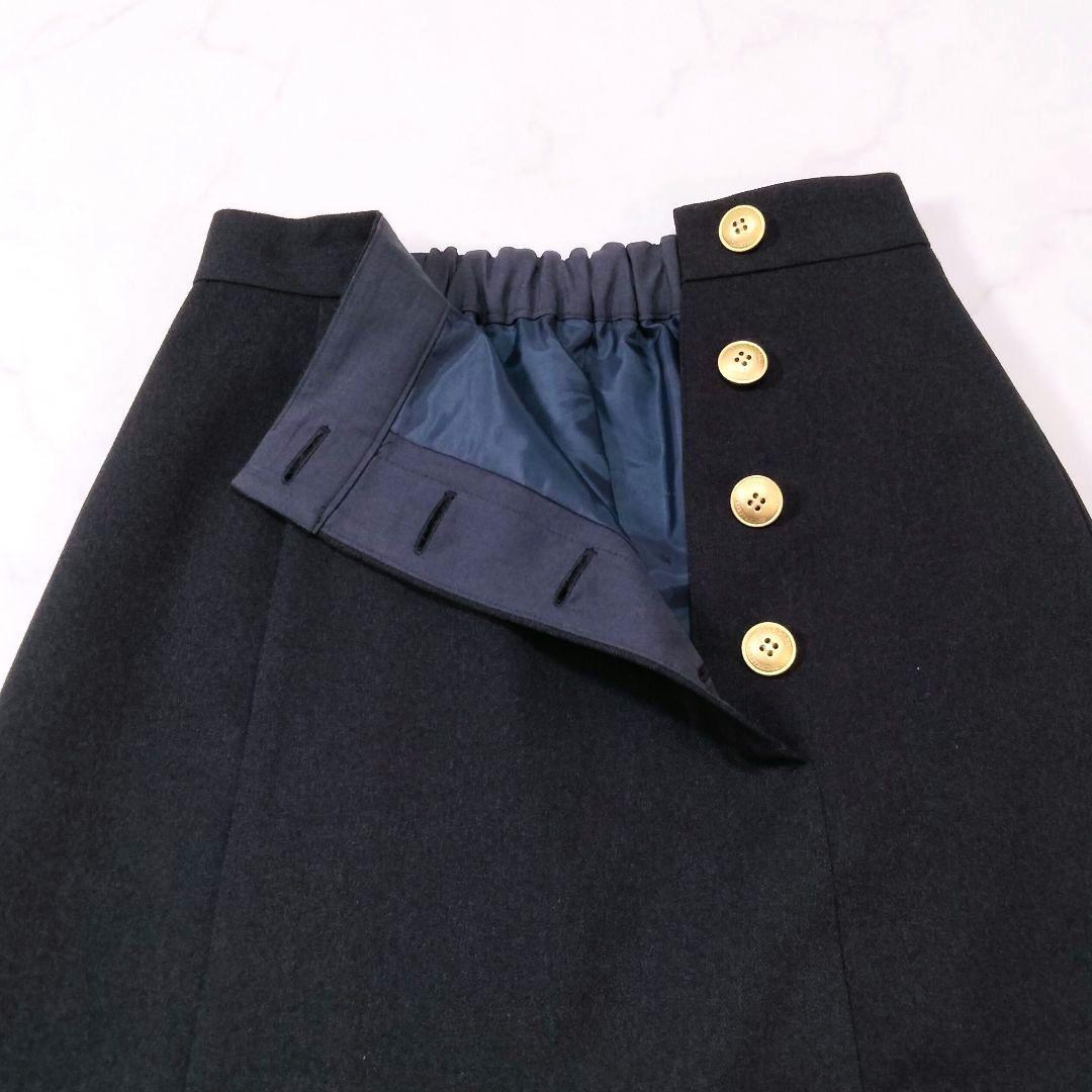 美品BLUE LABEL CRESTBRIDGEウールライクポリエステルスカート