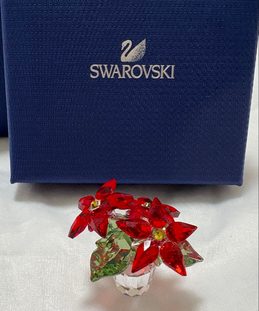 美品★ SWAROVSKI★スワロフスキー★ポインセチア