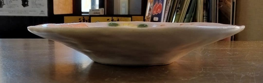 【新品・未使用】工房ゆずりは　紅彩花化粧　パスタ皿　カレー皿　陶器　食器　料理