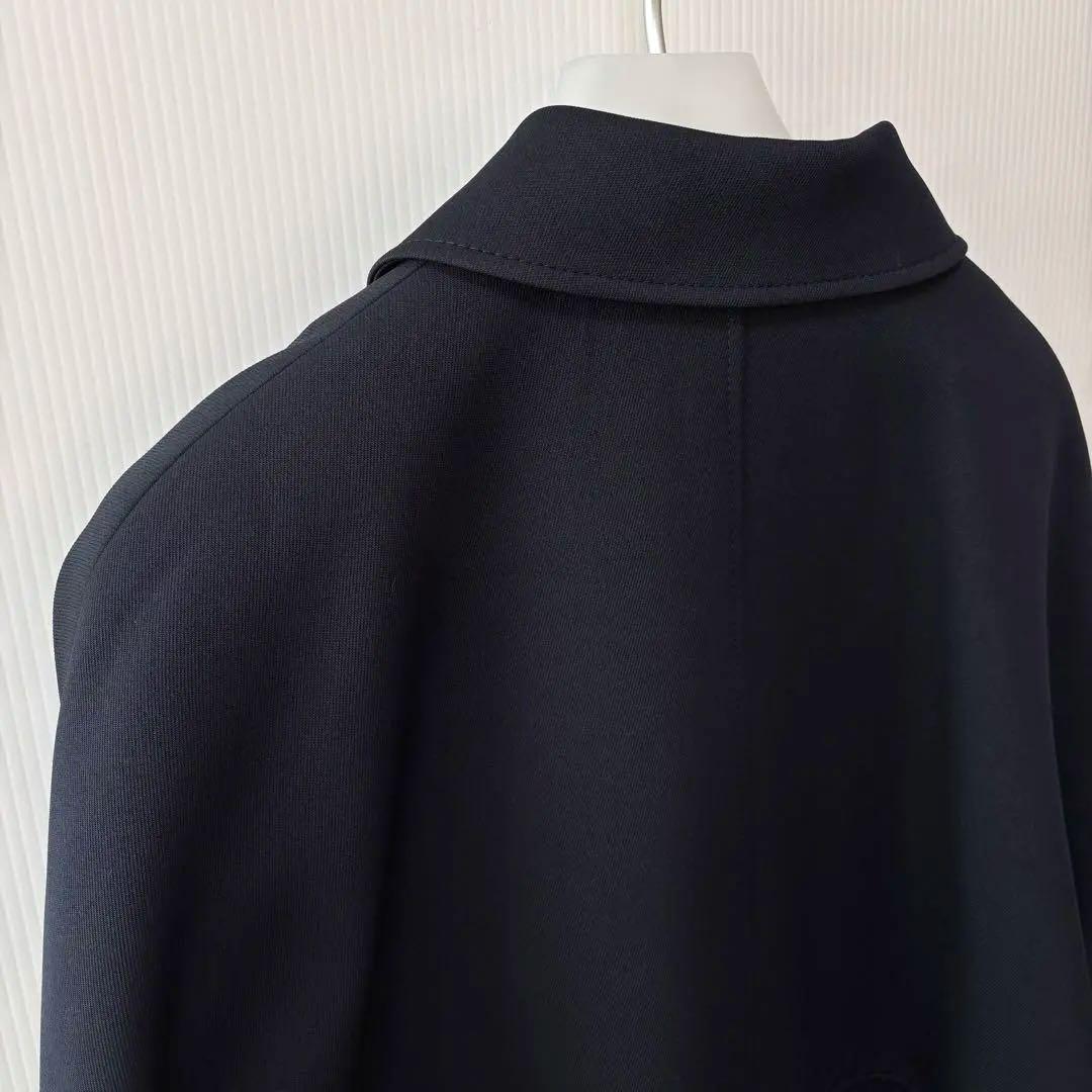 新品【アンタイトル UNTITLED】コクーン　ステンカラー　コート　ネイビー