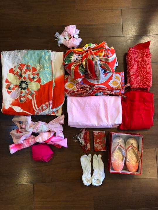 七五三 お正月　　女の子　着物と小物　まとめて