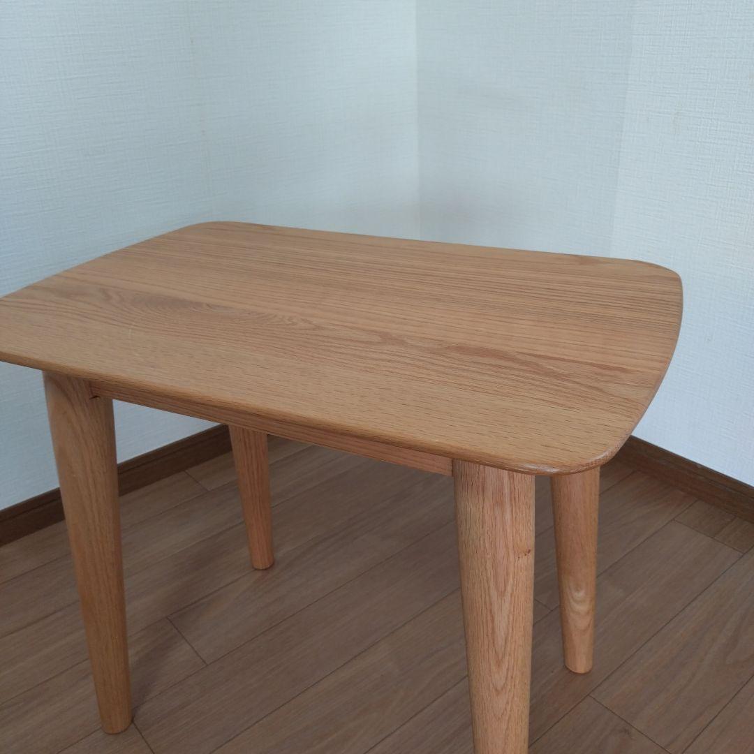 大塚家具　ダイニングテーブル　LAP RAP オーク無垢材　サイドテーブル　美品