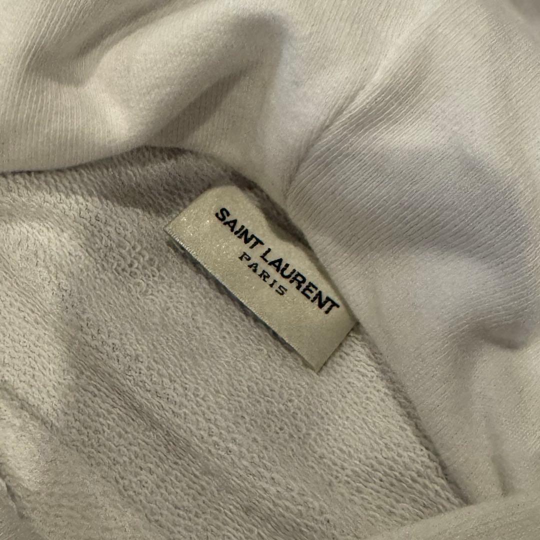 SAINT LAURENT サンローラン シグニチャーホワイトパーカー Lサイズ