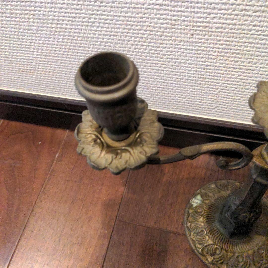 3灯式　フランスキャンドルホルダー　アンティークキャンドルスタンド　　 真鍮