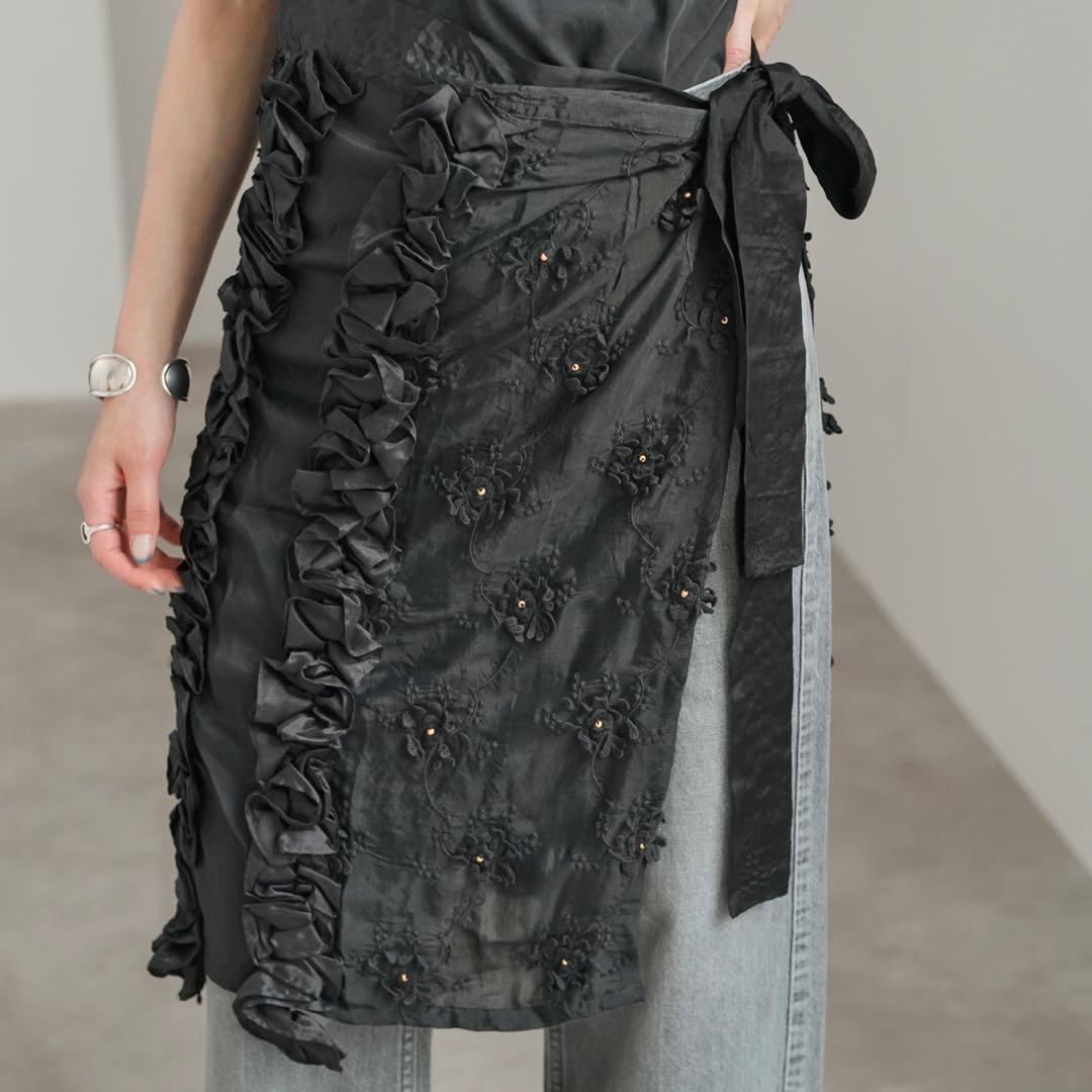 crinkle crinkle crinkle エプロンスカート