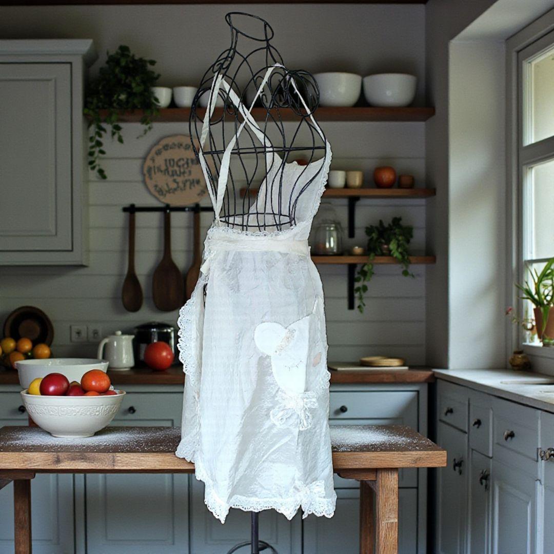 【新品未使用】ヒスクローネ さえら お昼寝中の動物さんポケットのついたエプロン