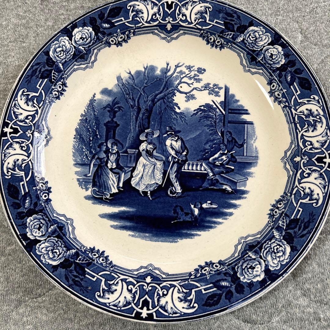 ブルーアンド ホワイト大皿 オランダ 阿蘭陀 シノワズリアンティーク ヨーロッパ