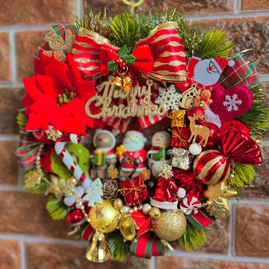 専用 クリスマスリース ハンドメイド 2点 おまとめ