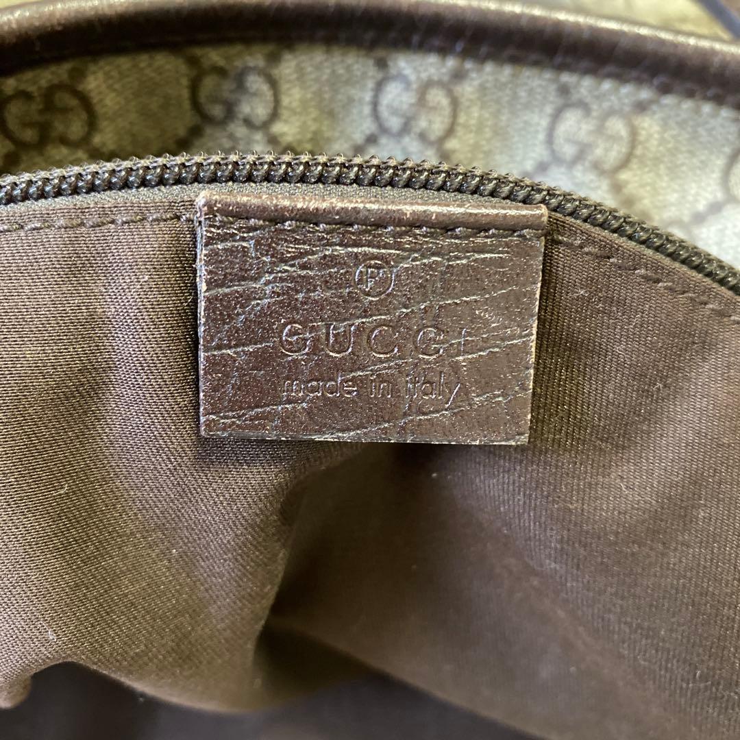 グッチ トートバッグ 肩掛け GGスプリーム PVC×レザー A4