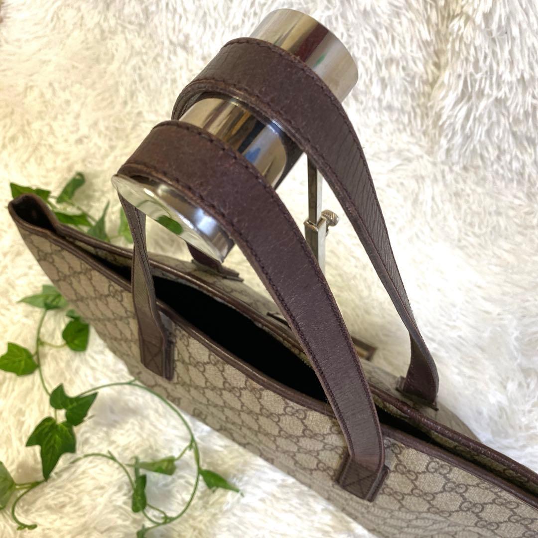 グッチ トートバッグ 肩掛け GGスプリーム PVC×レザー A4