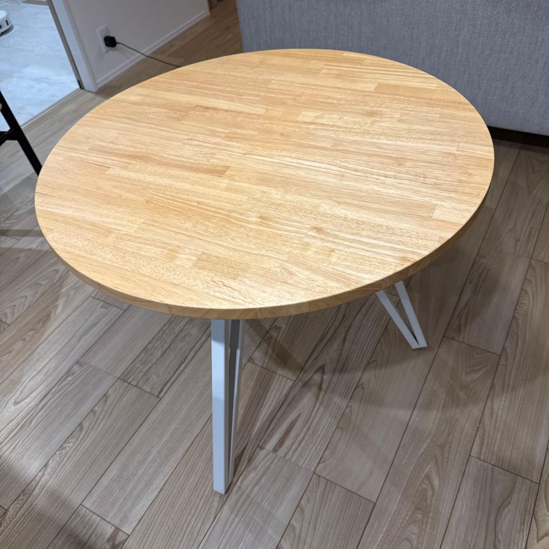 THE CAFE TABLE / 天然木シリーズ φ80 ナチュラル　カナデモノ