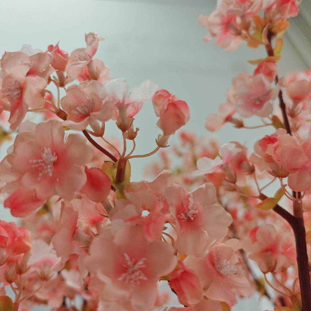 桜のアートフラワー 造花　7本　約110cm