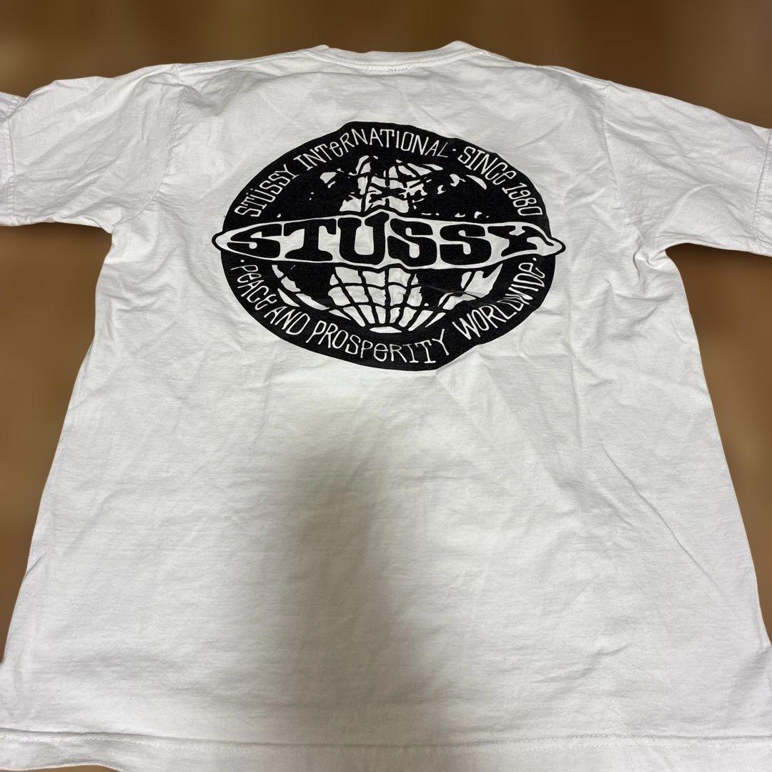 90s STUSSY World wide tシャツ　黒タグ