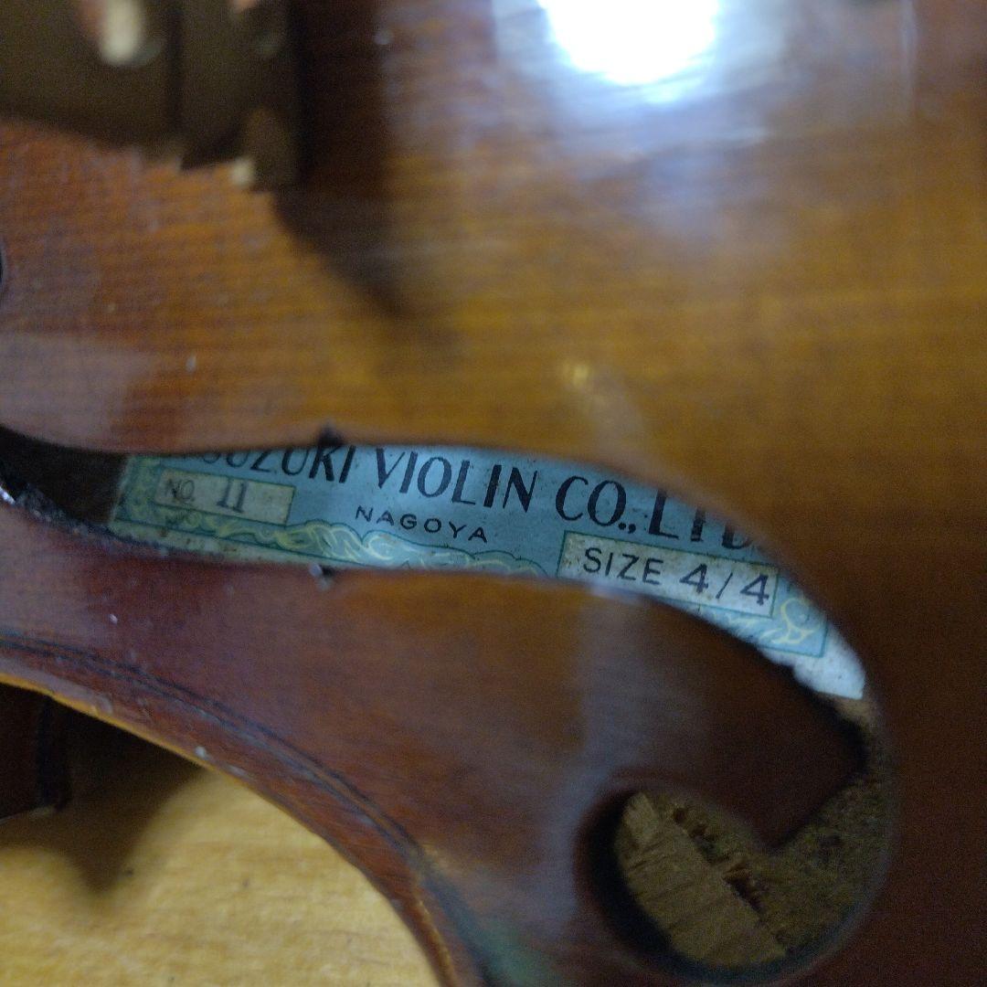 ♥大幅値下げしました♥スズキバイオリン4/4 NO．11♥弓、ケース、松脂付き