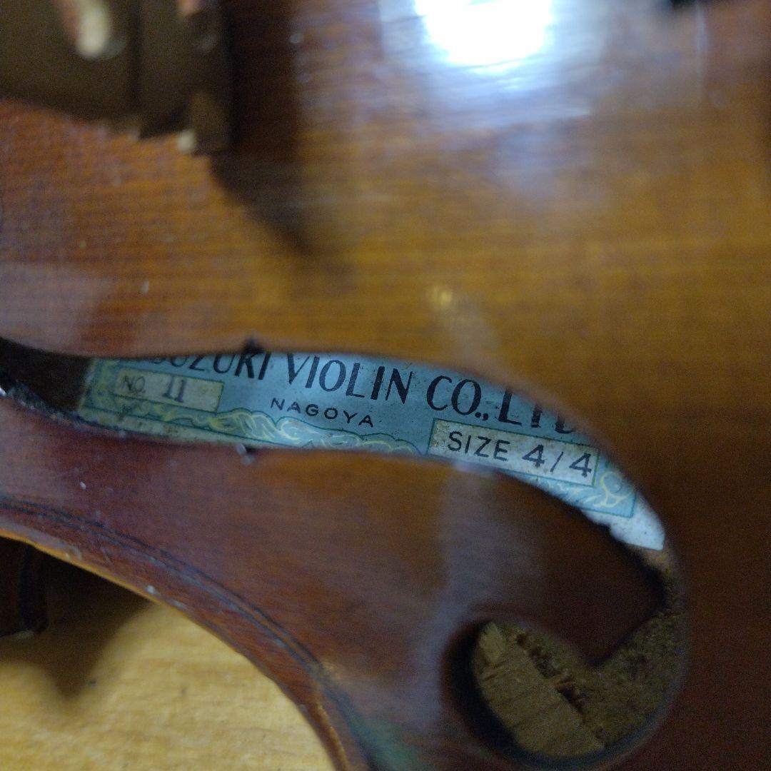 ♥大幅値下げしました♥スズキバイオリン4/4 NO．11♥弓、ケース、松脂付き