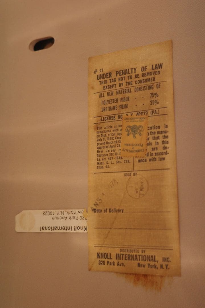 Knoll ポロックチェア｜1974年製｜正規タグ有｜ヴィンテージ