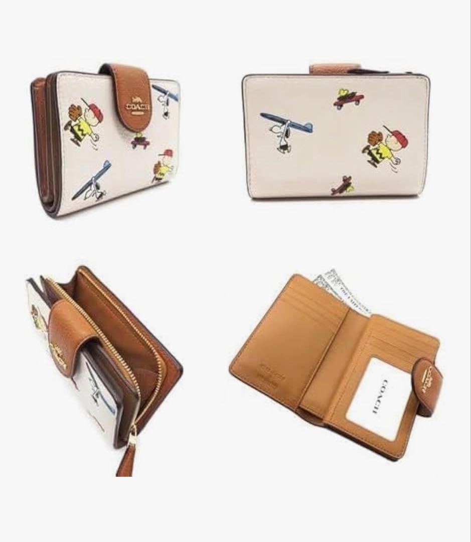 COACH スヌーピー柄 二つ折り財布 ✨新品未使用✨箱保存袋付き
