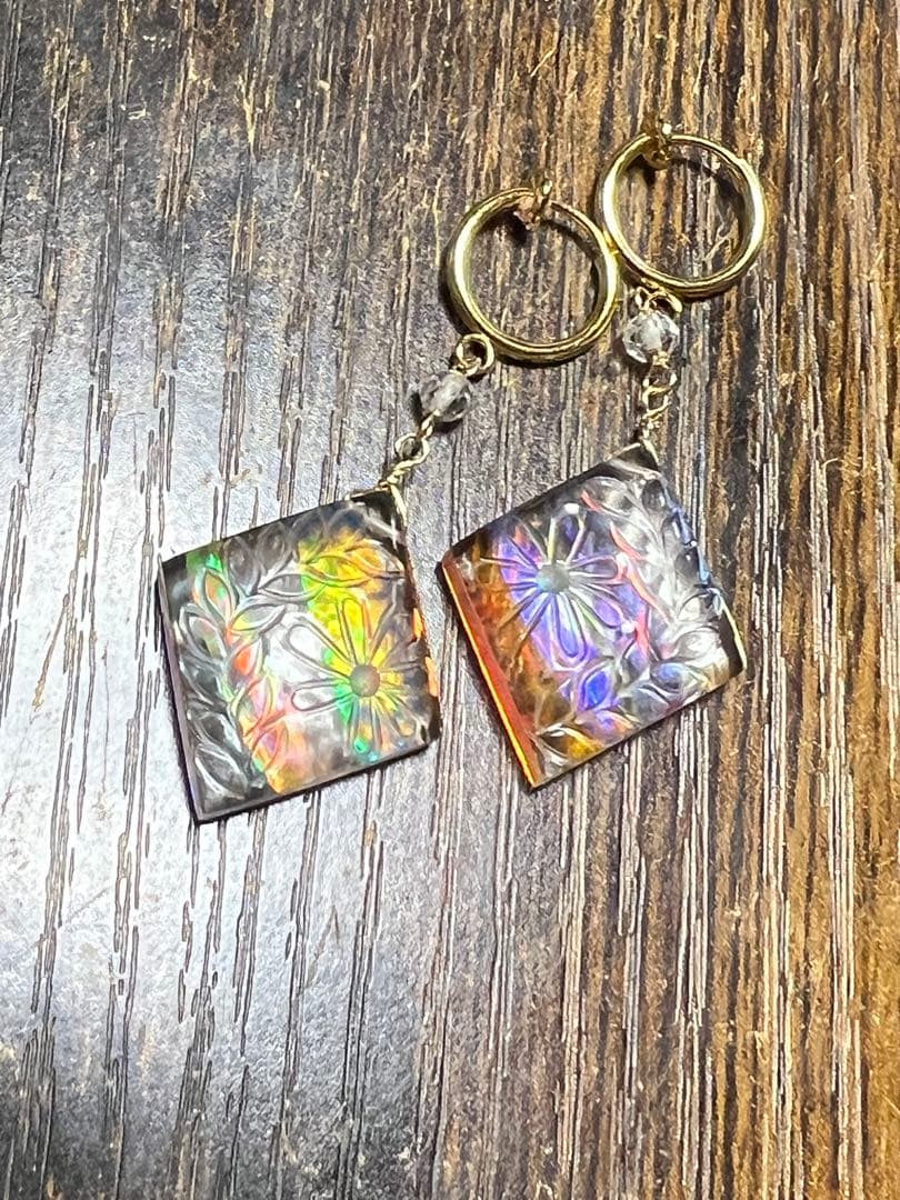 ポメころび❣️ カービング　フープイヤリング