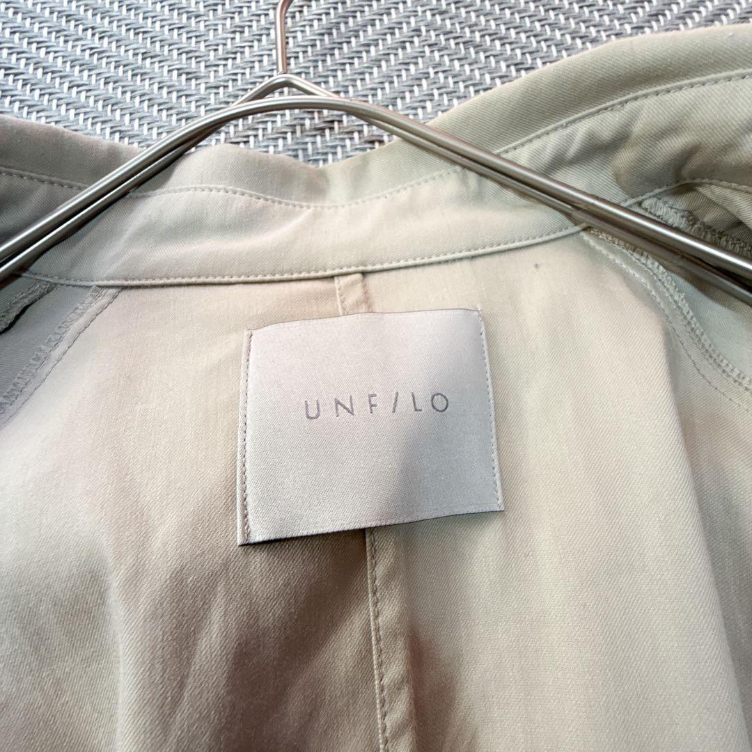 美品 UNFILO ウォッシャブル ショート トレンチコート ベージュ M