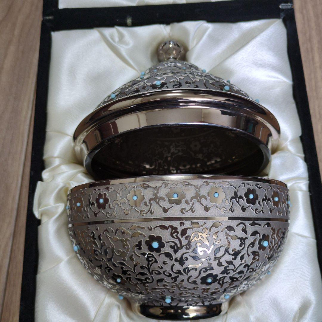 【Decorium デコリウム】装飾ガラス器／蓋付きボウル／インテリアオブジェ