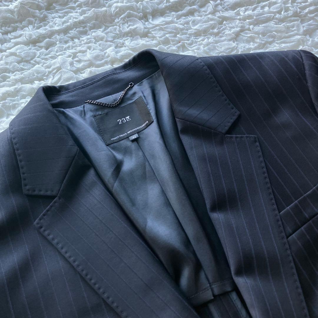 23区 ニジュウサンク　スーツ　セットアップ　ジャケット　パンツ　日本製　XL