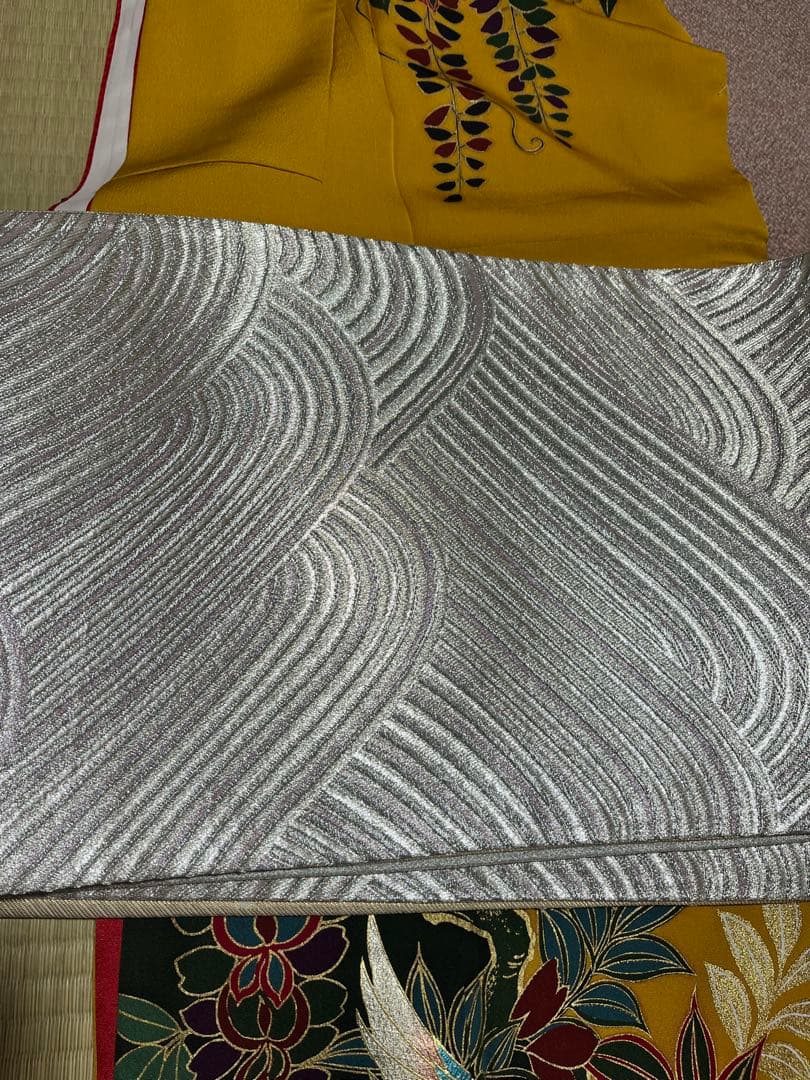 ☆☆ sala_tea☆☆振袖　正絹　成人式　紅型友禅　からし色