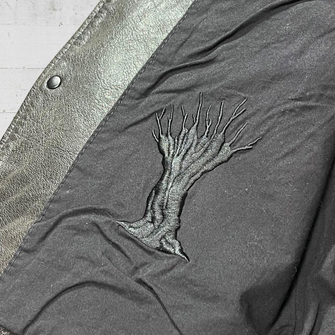 ロウコレクトライン ジースターロウ レザージャケット 本革 山羊革 刺繍 黒 S