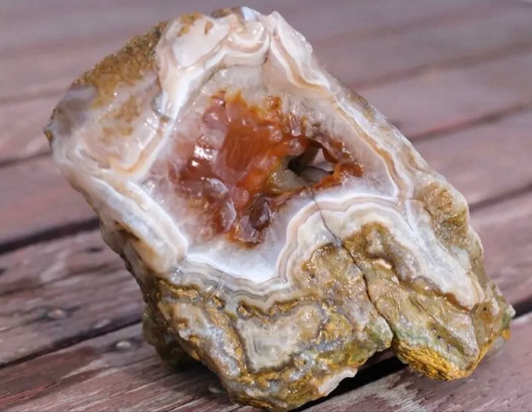 ゴビ石−1401 ゴビ瑪瑙　原石　『纏絲瑪瑙』