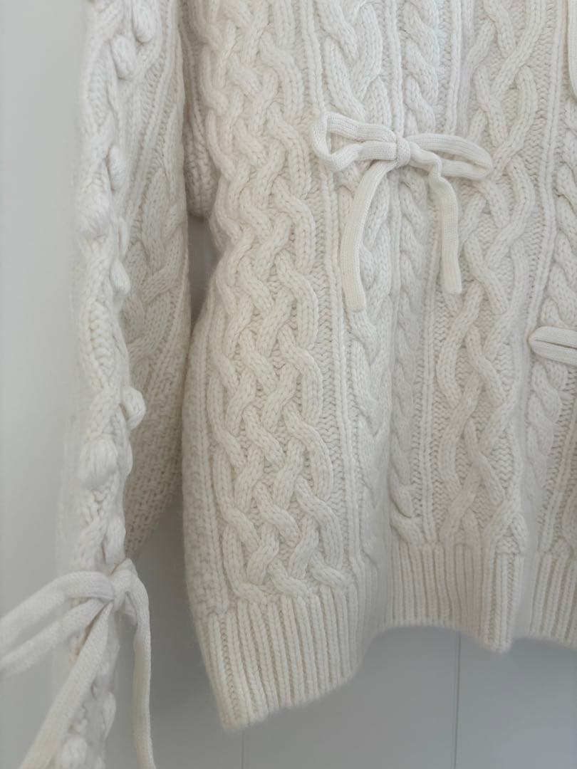 gypsophilaジプソフィアリ　ニット　ribbon cable knit