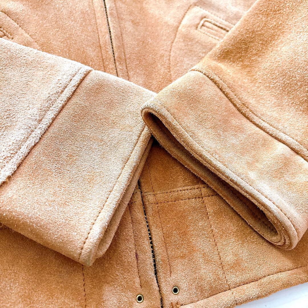 美品 Gold 東洋エンタープライズ ディアスキン スエード レザージャケット