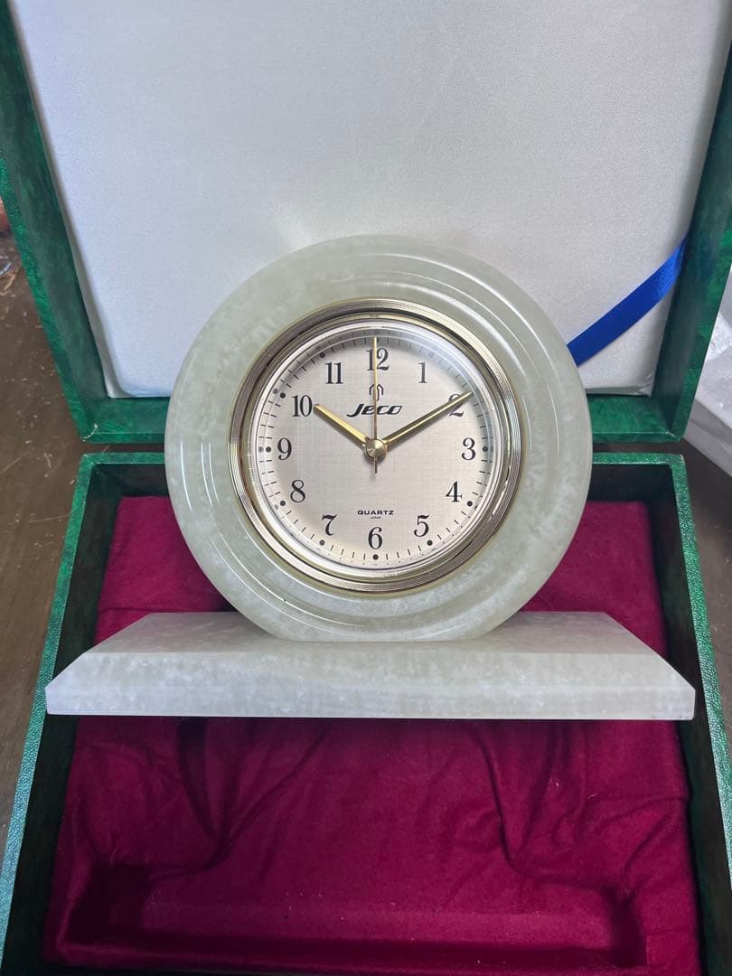JICO 大理石 置時計 専用ケース付き